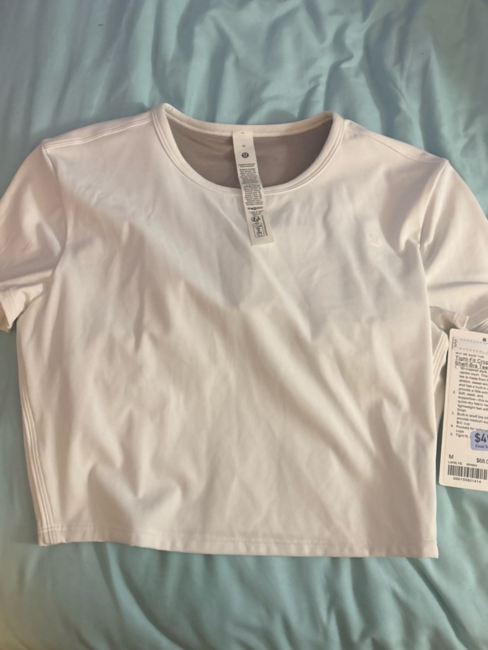 lululemon athletica White Crop Crewneck Top